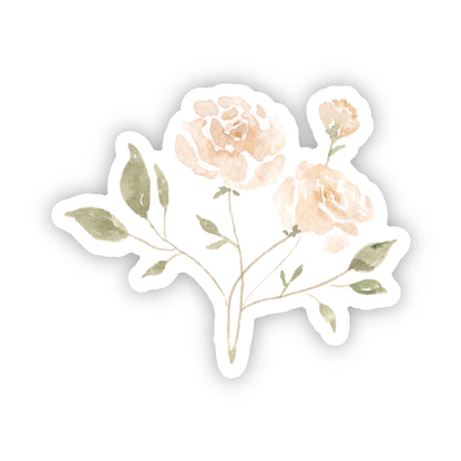 Yellow Peony Sticker