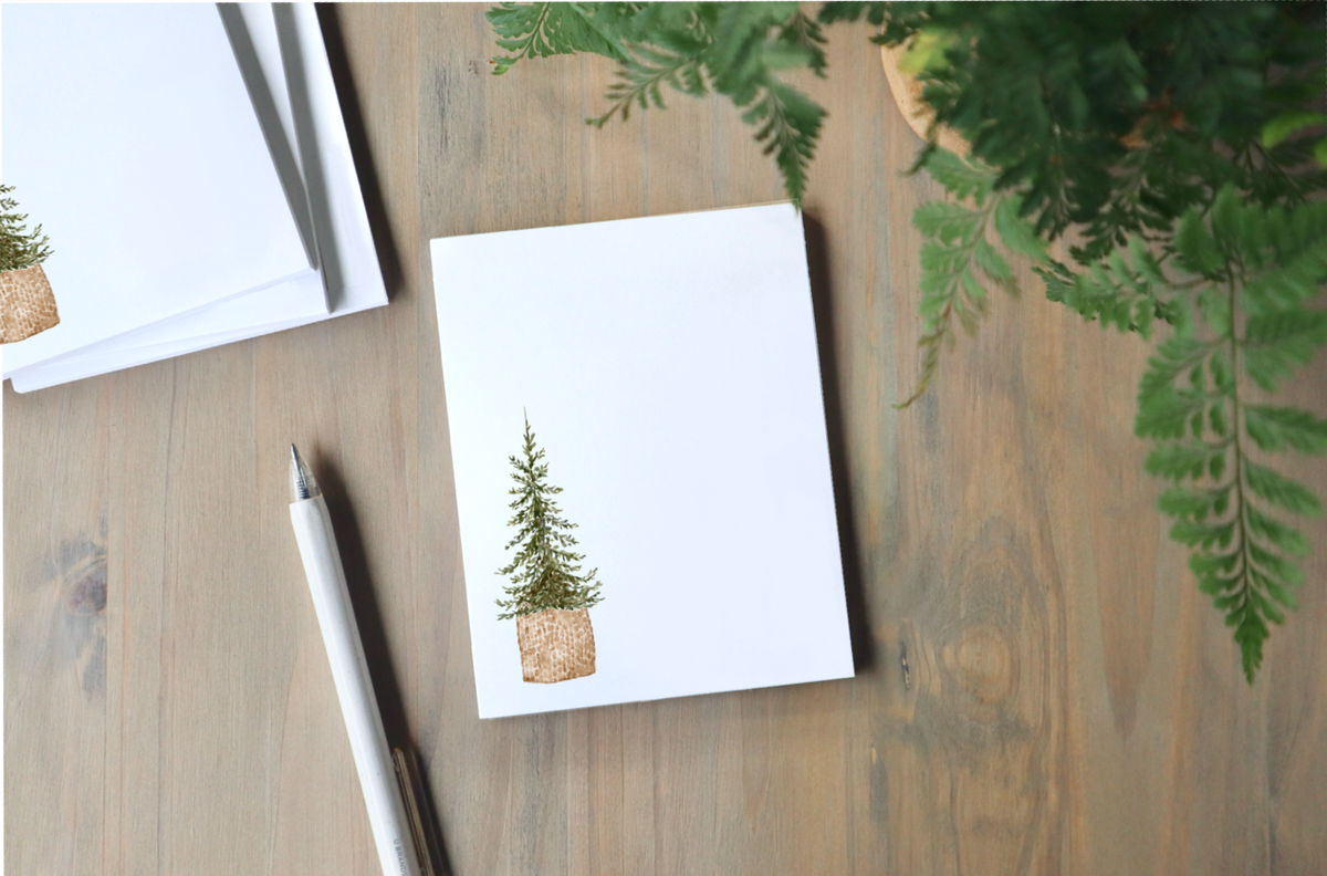 ONLY  WS - 6 Pine Tree Notepads