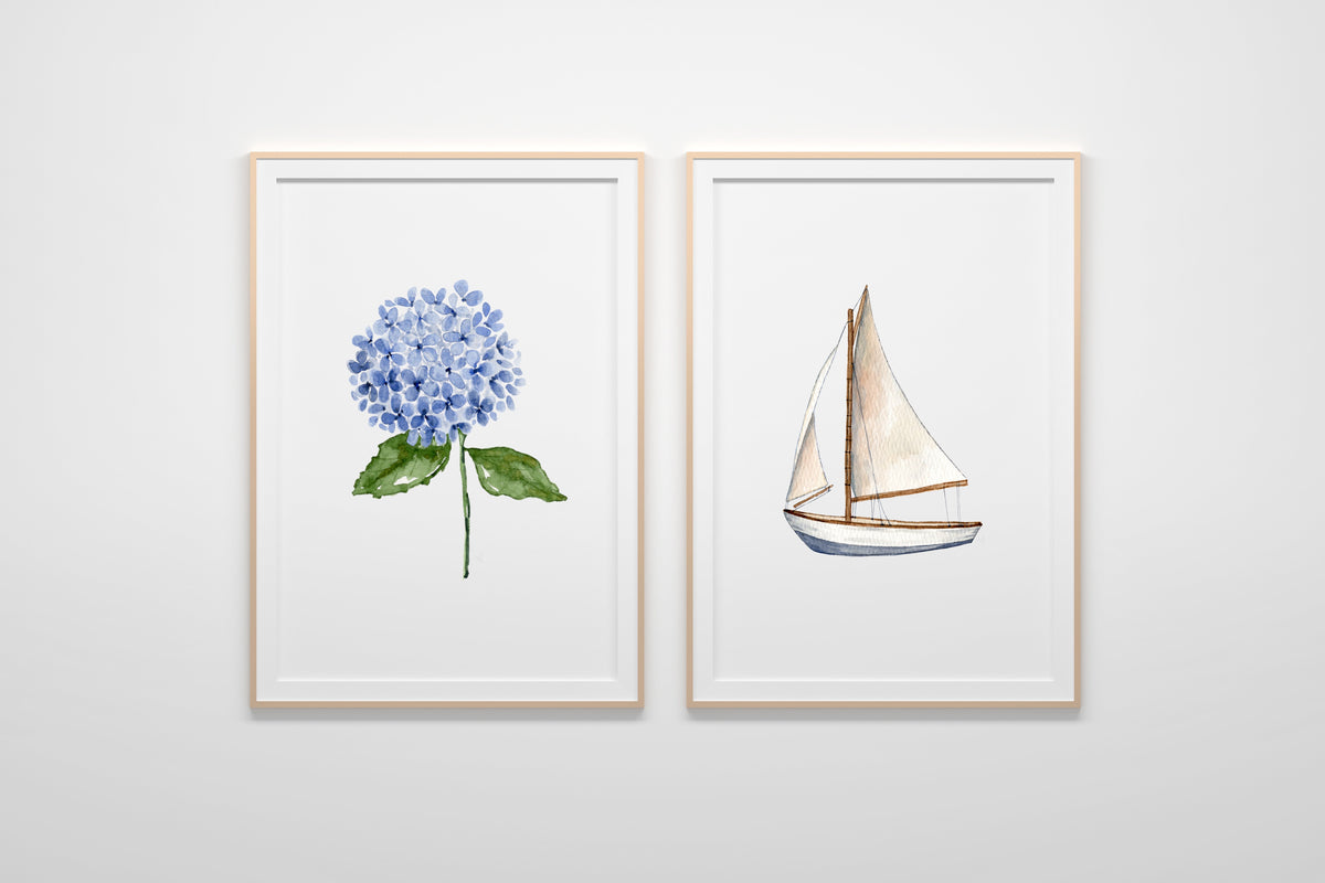 ONLY  WS - 6 Hydrangea Prints