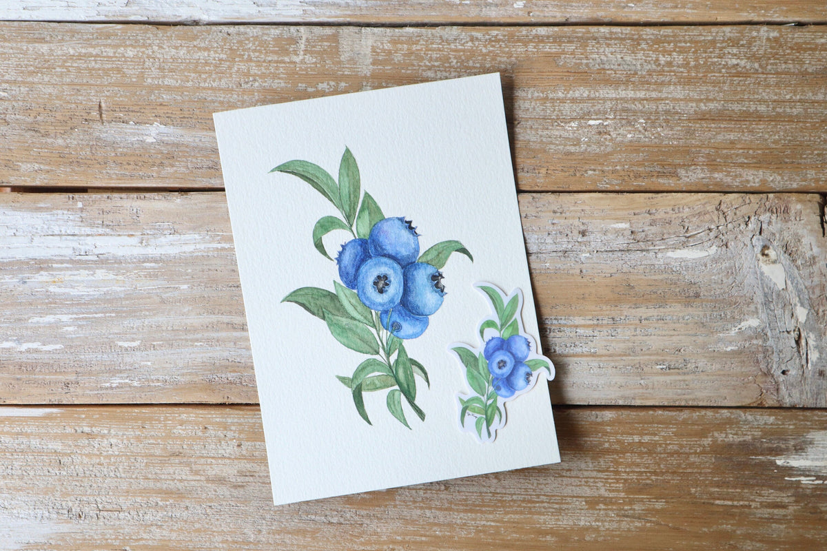 ONLY  WS - 8 Blueberry Stickers