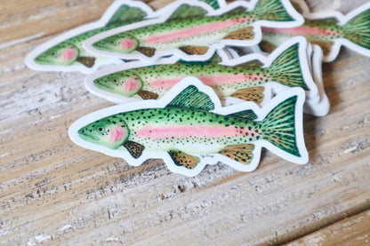 ONLY  WS - 8 Rainbow Trout Stickers