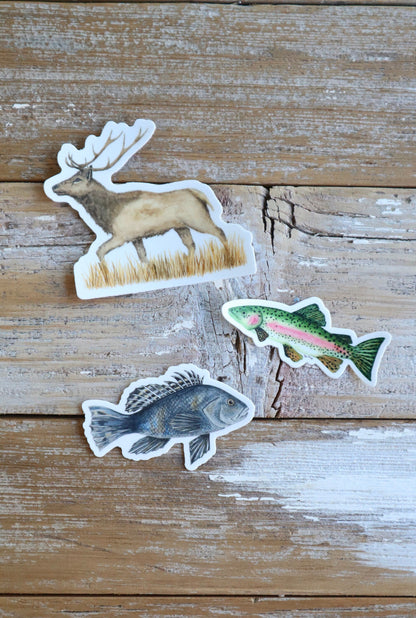 ONLY  WS - 8 Elk Stickers