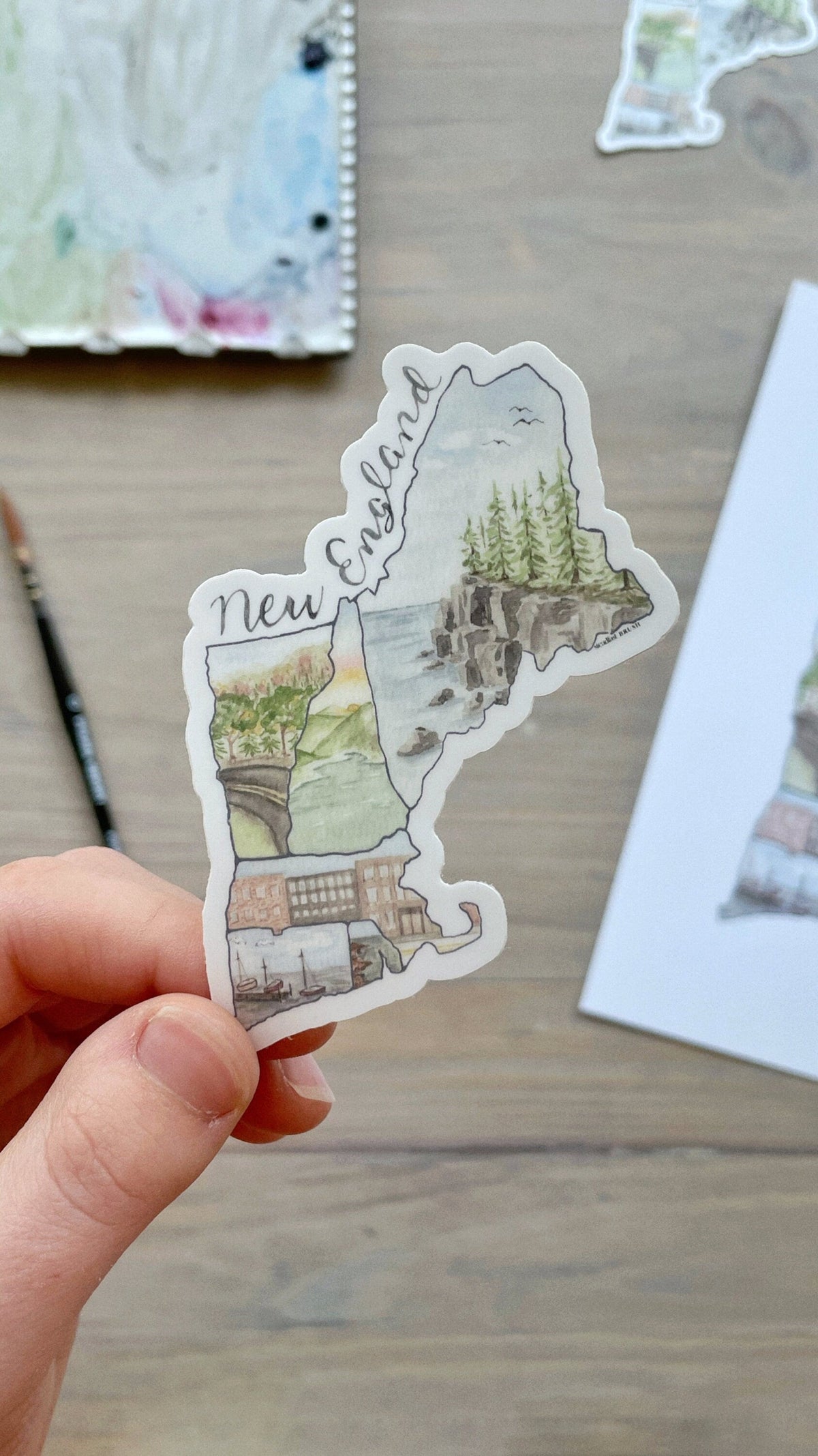 ONLY  WS - 8 New England Stickers