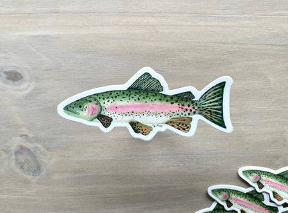 ONLY  WS - 8 Rainbow Trout Stickers