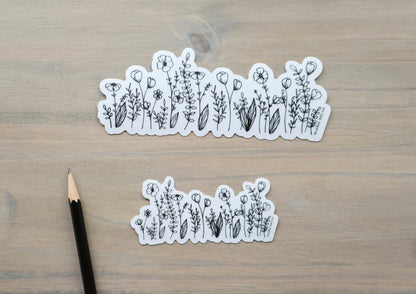 Clear Wildflower Sticker