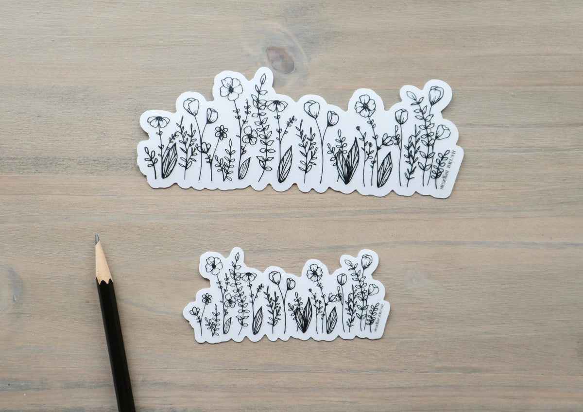 ONLY  WS - 8 Clear Wildflower Stickers