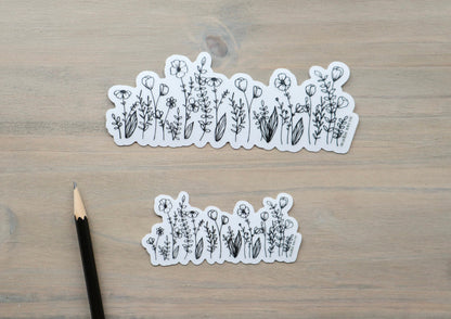 ONLY  WS - 8 Clear Wildflower Stickers