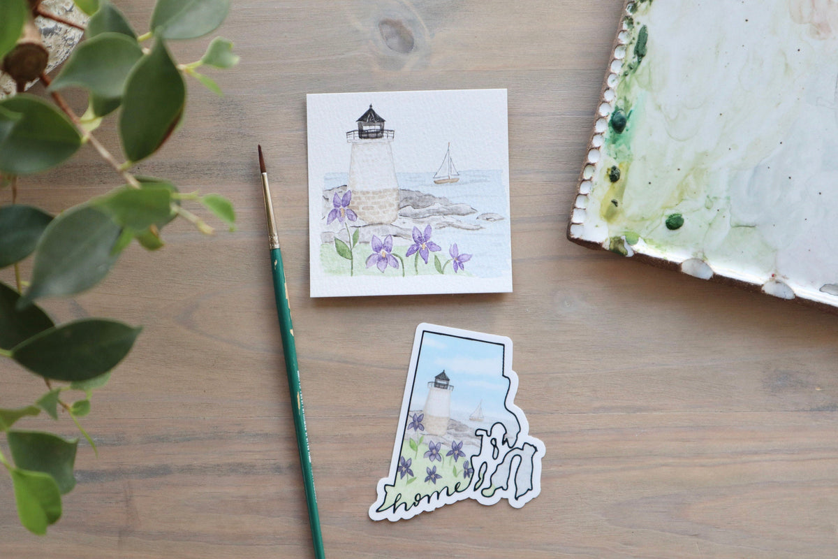 ONLY  WS - 8 Rhode Island Stickers