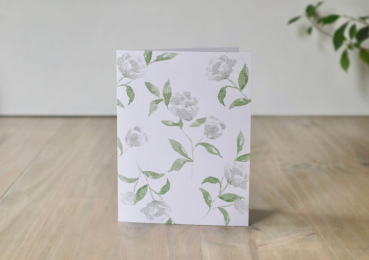 White Floral Card