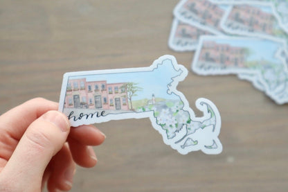 ONLY  WS - 8 Massachusetts Stickers