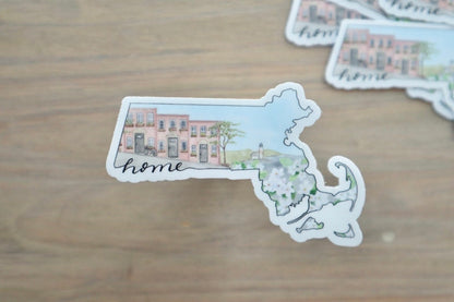 ONLY  WS - 8 Massachusetts Stickers