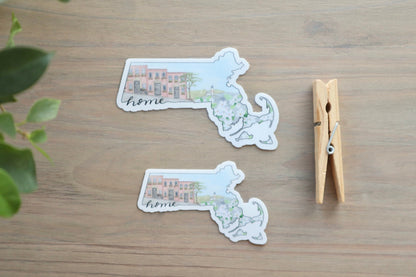 ONLY  WS - 8 Massachusetts Stickers