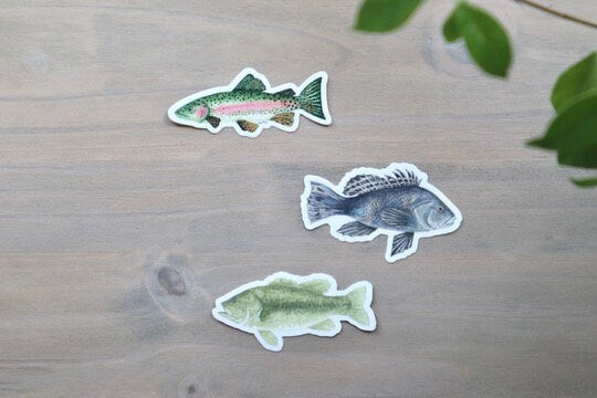 ONLY  WS - 8 Largemouth Bass Stickers