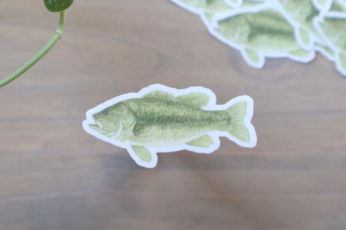 ONLY  WS - 8 Largemouth Bass Stickers