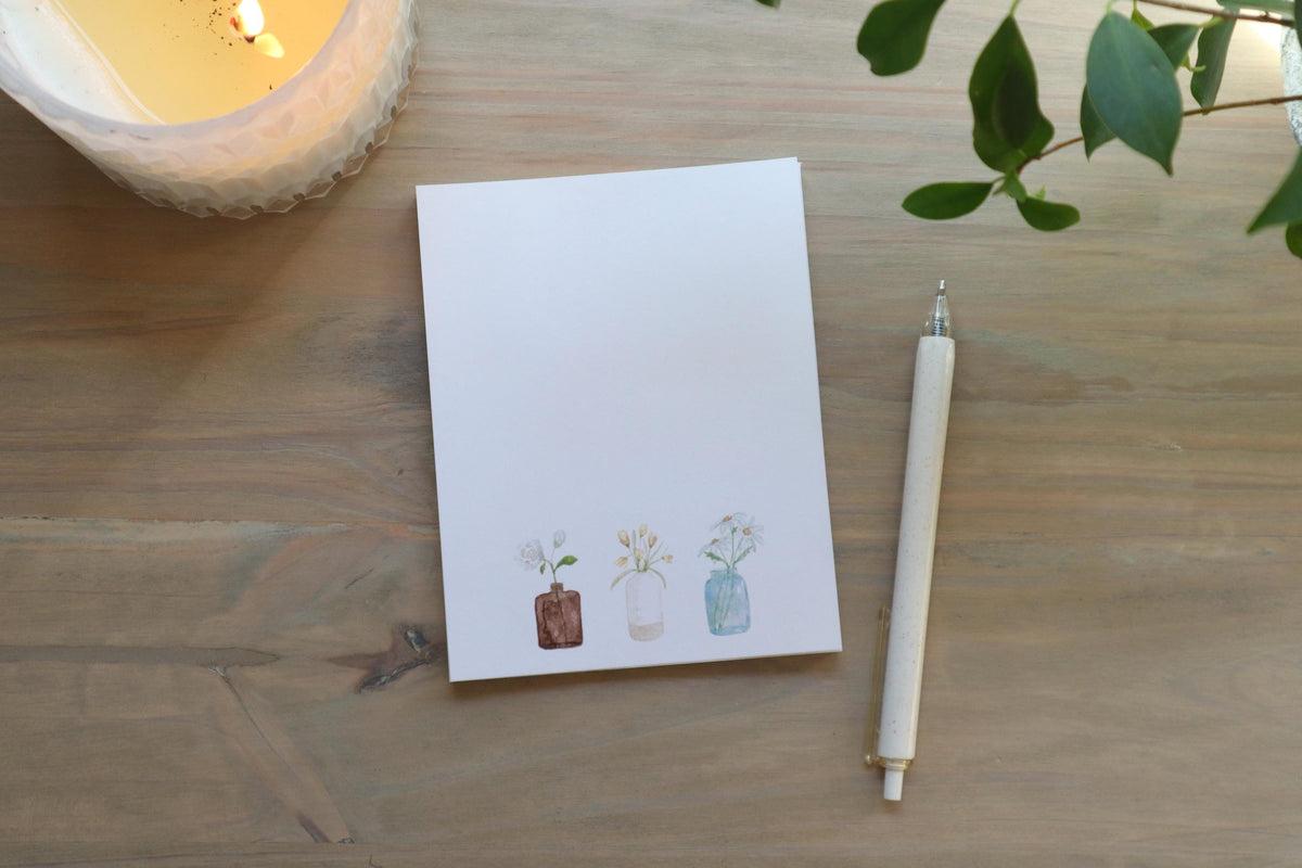 ONLY  WS - 6 Bud Vases Notepads