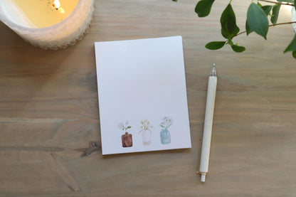 ONLY  WS - 6 Bud Vases Notepads