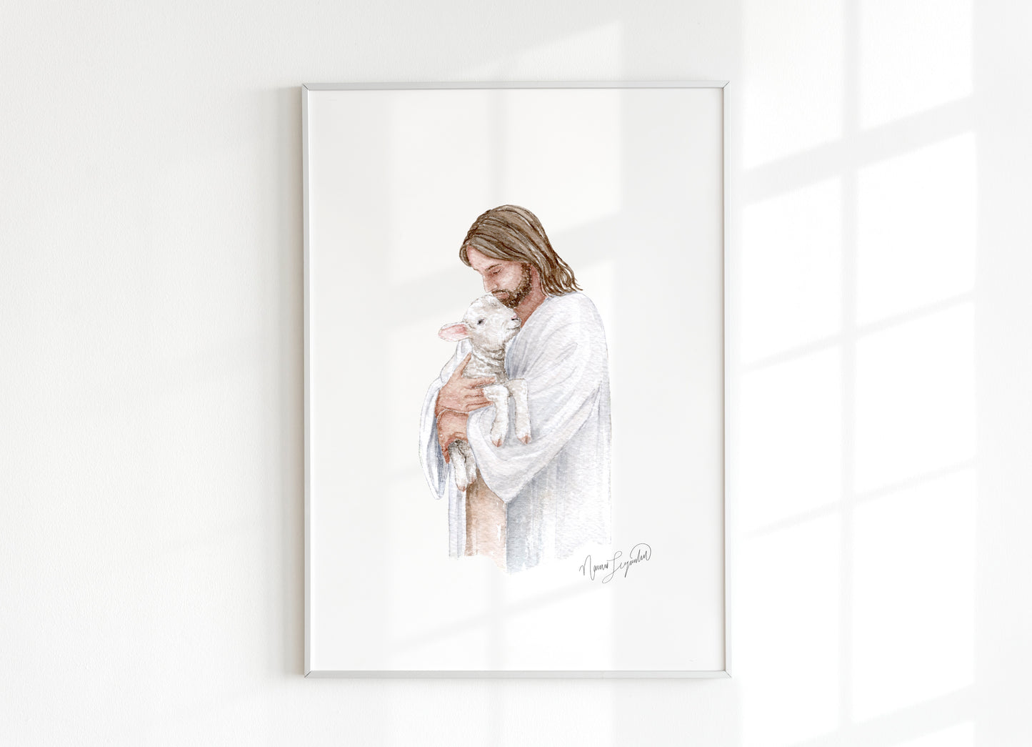 Jesus Holding Lamb Print